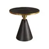 Mesa Auxiliar para Sala de Estar, Mesa Redonda de Lujo Ligero para Sofá, Mesa de Noche para Hotel, Hogar, Dormitorio, Mesa Redonda para Balcón, Mesa de Café, Mesa de Esquina de Pizarra