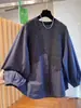 Camisa de Punto a Cuadros Patchwork Falsa de Dos Piezas 2026 Diseño Artístico Simple Cuello Redondo Top Casual Versátil para Mujer