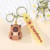 Lindo Dibujo Animado Capibara Llavero Colgante Muñeco Llavero para Mochila Escolar Regalo Pareja Coche