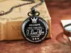 Punto A MI HIJO, Esposo, ABUELO colgante de reloj de bolsillo de cuarzo vintage tallado reloj de bolsillo vintage