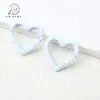 Pintura de Color Caramelo Corazón de Melocotón Pintado a Mano Hebilla de Primavera Anillo Abierto de Corazón Llavero Goteo de Aceite Accesorios DIY Conexión de Aleación