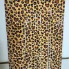 Cortina de Lluvia de Rayas Anchas con Estampado de Leopardo Amazon Tema Fiesta Salvaje Borla Cortina de Puerta Decoración de Fondo para Fiesta Navideña