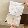 Funda para iPad mini 7/6 con diseño de lunares y estrellas de gatito, funda protectora para tableta, 11ª/10ª generación, plegable Y, anticaída, 12.9