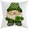 Nueva Funda de Almohada de Trébol de Cuatro Hojas de Amazon St. Funda Decorativa Estampada para Cojín de Sofá del Día de San Patricio