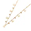 Minimalista e Fresco Clipe Borboleta de Aço Inoxidável Joia com Strass para Mulheres, Venda Quente Transfronteiriça Cor Titânio Aço Preservação da Cor Pingente Concha Preto e Branco Colar