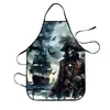Delantal Impermeable Transfronterizo Amazon Personalizado Creativo Calavera de Diablo Estampado Delantal Anti-Manchas para Barbacoa al Aire Libre