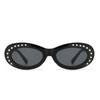 2024 Oval Frame Diamond-incrustado Moda Óculos de Sol Europeus e Americanos Hip-hop Trendy Niche Óculos de Sol para Homens e Mulheres