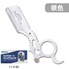 Navaja de Acero Inoxidable para Afeitado Manual y Recorte de Cejas Soporte para Navaja para Uso Doméstico y Comercial Navaja Plegable Retro Antigua
