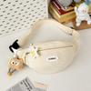 Lindo Bolso de Pecho para Mujer Estilo Ins Estilo Japonés Dulce Estudiante Bolso Cruzado Bolso de Hombro Casual Bolso de Cintura Deportivo para Exteriores Combinable