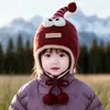 Gorro Infantil Invierno Rojo Festivo Año Nuevo Lana Bebé Lindo Estilo Coreano Engrosado Cálido Protección Orejas Gorro Moderno