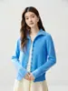 Cárdigan con Botón de Solapa para Mujer 2026 Otoño Invierno Nuevo Rojo Manga Larga Tejido Versátil Cálido Abrigo Suéter Top