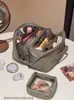 Bolsa de maquillaje portátil transfronteriza de Amazon para madre e hija con compartimentos, bolsa de almacenamiento de cosméticos ligera de lujo portátil para viajes de mujer