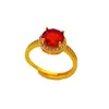 Anillo Ovalado Abierto con Piedra Preciosa Electrochapado, Anillo Vintage Estilo Corte para Dedo Índice, Joyería de Lujo Ligero de Gama Alta al por Mayor