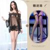 Conjunto de Camisón Sexy de Encaje con Hombros Descubiertos de Exportación Europea y Americana Malla Transparente Suministro Directo del Fabricante Lencería Sexy 284