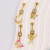 Gaibei Europeo y Americano Transfronterizo Mariposa de Diamantes Completa Piercing Anillo para el Ombligo Uña para el Ombligo Anillo para el Ombligo Adornos para el Ombligo Europeos y Americanos Lujo Accesible Joyería para Piercing