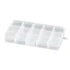 Caja de Almacenamiento de Plástico Transparente Fija de 15 Compartimentos para Cuentas, Arte de Uñas, Herramientas de Ferretería, Joyería, Caja Organizadora de Componentes de Clasificación Multicompartimento