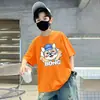2026 Nueva Camiseta Casual Versátil Simple Elegante de Manga Corta de Algodón Puro para Niños, Top Holgado, Camisa de Marca Ins de Moda