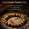 Nuevo Pulsera Natural de Círculo Único de Xiyin en Aliexpress, Regalo Estilo Europeo y Americano, Pulsera de Piedra Ojo de Tigre Amarillo Transfronteriza