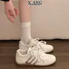 Zapatos Estilo Alemán de Cuero Genuino con Doble Cordón para Mujer, Zapatos Blancos 2026 Otoño, Nuevos, Versátiles, Ligeros, Zapatos Forrest Gump, Zapatos Deportivos Casuales