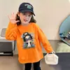 Camiseta de manga larga para niña, algodón puro, nueva y elegante camiseta de otoño para niños 2026, camiseta básica de otoño para niña pequeña