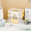 Mini Caja de Almacenamiento de Tres Niveles, Organizador de Diario Estilo Ins con Cierre a Presión, Caja de Clasificación Multicapa para Escritorio, Personalizable con Compartimentos para Artículos Varios de Estudiante
