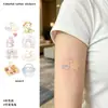 Pegatinas de Tatuaje de Conejo Acuarela Macaron Estilo Suave Lindo Femenino Impermeables Duraderas Pegatinas de Tatuaje de Dibujos Animados