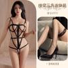Meiyujia Ropa Interior Sexy Europea y Americana Mono de Tirantes con Atadura Sexy Ajustado Versátil Ropa Interior Puede Ser un Mono
