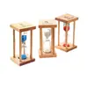 Reloj de Arena Temporizador de Arena de 1/3/5 Minutos Regalo Creativo Personalizado Estilo Japonés Hogar Adornos de Reloj de Arena de Madera