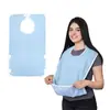 Baberos de Venta Caliente Transfronterizos para Ancianos, Baberos Grandes de Tela de Toalla para Adultos, Toallas para Saliva, Baberos con Bolsillo para Arroz para Cuidado de la Alimentación