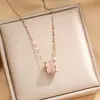 Collar simple estilo Ins con micro-pavé de diamantes, serie de cintura delgada para niñas, cadena de clavícula versátil personalizada, mismo estilo que Xiaohongshu