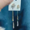 Brincos Longos com Franjas de Flor de Zircônia Estilo Fada Super 2026 para Mulheres, Estilo de Alto Padrão, Uso Dupla Face, Tarraxas de Prata, Elegante e Luxuoso