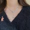Colar com Pingente Borboleta Flor Gota de Água de Diamante Estilo de Luxo Acessível Gargantilha de Alta Qualidade Gargantilha Gargantilha para o Dia a Dia Gargantilha para Mulheres