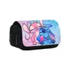 En stock Stitch Stitch caricatura doble capa gran capacidad estuche abatible caja de papelería para niños venta al por mayor de fábrica