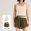 Conjunto de yoga para mulheres, conjunto esportivo para corrida, sutiã esportivo à prova de choque, regata de yoga de verão, shorts de três pontos para fitness