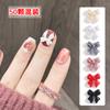 Decoración de uñas con lazo Aurora, joyería mágica, color transparente, diamantes tridimensionales, mariposa de resina japonesa combinable.