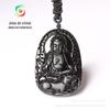 Álcool de cristal Cristal fosco obsidiano Cristal doze Zodíaco oito padroeiro cão pendurado Amitabha padroeiro