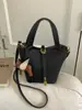 Diseño Minimalista de Color Sólido de Nicho Bolso Cubo de Gran Capacidad Bolso de Mano Dulce Elegante de Gama Alta Bolso de Moda para Madre e Hija