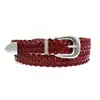 Cinturón Tejido para Mujer Cinturón de Cuero Hecho a Mano Cinturón Bohemio Simple Versátil Decorativo Transfronterizo Hombres y Mujeres