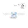 G23F136 Aleación de Titanio Chapado en Oro Flor de Trébol de Cuatro Hojas Arete para Hélice Auricular Labio Hélice Auricular Lengua Stud Joyería para Piercing Venta al por Mayor