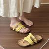 Sandalias Chanclas Birkenstock Retro de Suela Gruesa para Mujer Verano 2026 Nuevo Estilo con Sandalias de una Correa que Combinan con Faldas