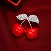 Broche Rosa Vermelho para Mulheres, Tendência Nacional de Alto Padrão, Broche Clássico Chinês para Corsage, Acessórios de Flor para Casaco Cheongsam