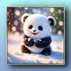 Adesivos de Panda Quentinhos e Fofos para o Quarto do Bebê, Pinturas Decorativas Autocura, Adesivos de Parede com Padrão de Animal Cartoon