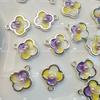 Colgante de Pintura al Óleo del Jardín de Monet Flor Mariposa Espiga de Trigo Perla de Imitación Pulsera de Cuentas DIY Collar Aleación Pendientes de Gota de Aceite