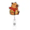 Venda Quente Transfronteiriça Divertida Fivela Deslizante Animal Acrílico Decoração de Natal Presente Insígnia DIY Porta-Cartão Pingente
