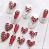 Nuevos Adornos de Aleación para Uñas de Halloween Dentro de Ataúd Vintage con Aceite Goteante Espinas tipo Sangre Decoración de Uñas Amor Venta al por Mayor