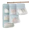 Organizador de almacenamiento de ropa interior para dormitorio, bolsa de almacenamiento de ropa interior, bolsa colgante, red de almacenamiento con cremallera para sujetadores y calcetines en el armario