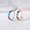 Anillo Abierto de Lujo Minimalista Ins de Nicho con Forma de Gota de Agua Cruzada Anillo de Hoja Francesa Dulce y Fresco para Mujer