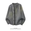 Cárdigan de Lana para Hombres y Mujeres, Estilo Otoño, Chaqueta de Punto Casual, Cárdigan Suéter Holgado Estilo Americano, Para Hombre