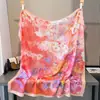 Estilo Nuevo de Primavera y Verano, Protector Solar para Vacaciones, Bufanda de Moda Europea y Americana para Mujer, Gasa Ligera, Chal Decorativo Elegante y con Estilo, Bufanda de Seda para la Playa