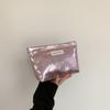 Bolsa de Cosméticos Feminina de Grande Capacidade Bolsa de Cosméticos Estilo Estrangeiro Simples Bolsa de Mão Casual para Passeios Bolsa de Cosméticos de Bordo